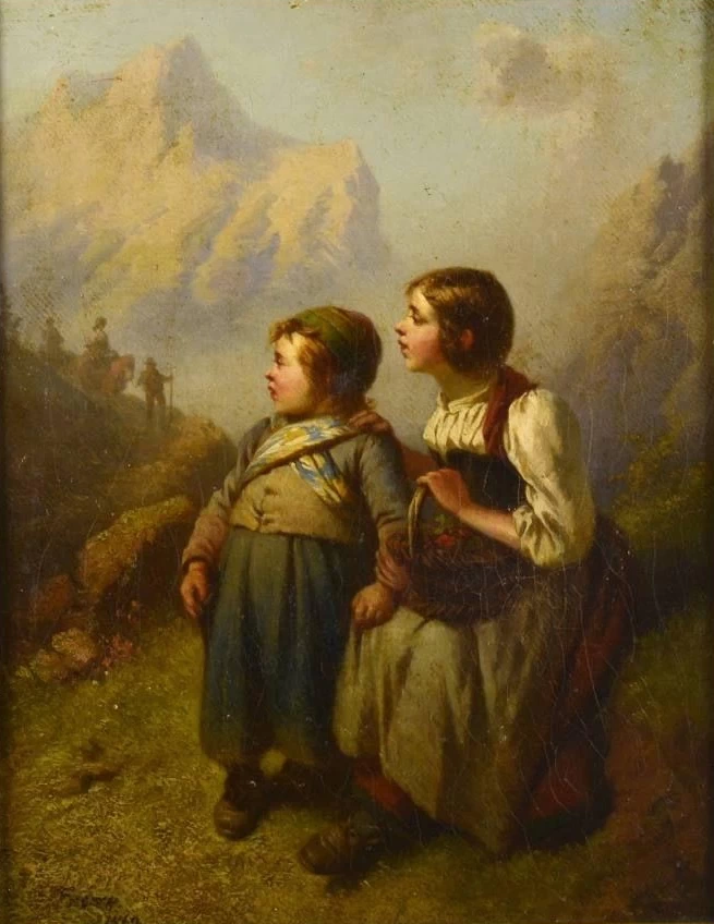 Scena di genere con bambini